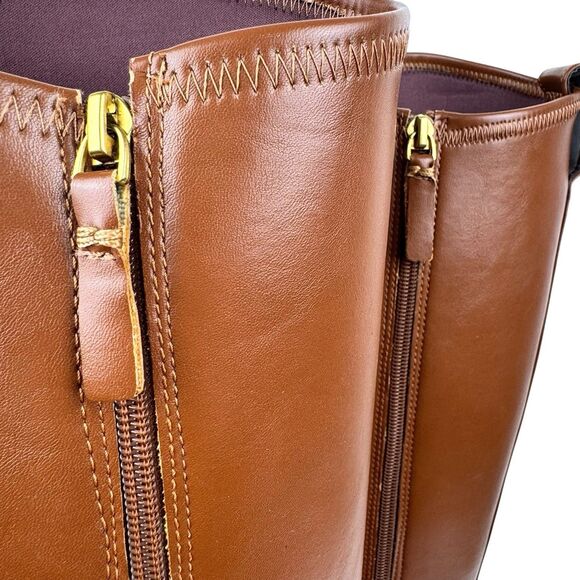 Franco Sarto Marsala Womens Riding Boots Brown 8.5 Faux Leather Old Money Preppy - Picture 7 of 15